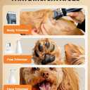 Oneisall 4 in 1 Dog Clippers and Paw Trimmer Grooming Kit, Low Noise Cordless Dog Clippers for Grooming Pet Hair Trimmers for Small and Large Dogs Cats Animals