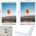 JCJMY 12x17 Picture Frame White for Wall Hanging, Wall Mounting Horizontally or Vertically, 12 x 17 Wall Gallery Poster Photo Frame with Durable Shatter Resistant Plexiglass,White