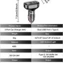 ACECAR 58.5W Car Charger 4-Port USB C & USB-A Car Charger Adapter PD/QC Multi Port Fast Charging Cigarette Lighter Adapter for iPhone 16/15/14 Pro Max, Samsung S24/S23/S22, iPad, Android (AAC)