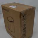 CEROELDA Small Bathroom Trash Can with Lid Soft Close-5L/1.3 Gal Slim Garbage Can-Metal Step Wastebasket-Rectangle Narrow Waste Bin for Office, Bedroom, Toilet, Live Room-White