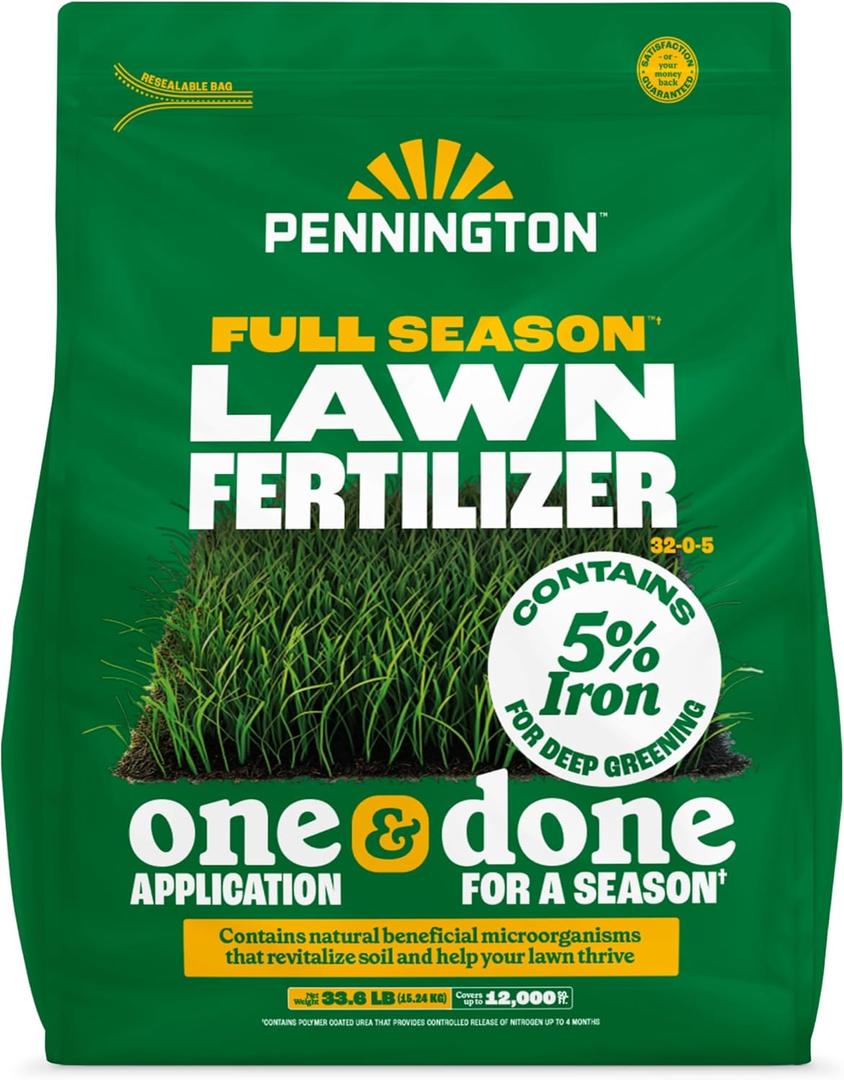 Pennington Full Season Lawn FERT 12M 32-0-5 RF 35/33.6LB (EXP 10/31/26)