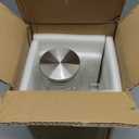 1 Gallon thickened Square Glass Pitcher with Lid, Classic Stripes Water Pitchers for Fridge, Borosilicate Glass Carafe for Hot/Cold Brew Drink, Extra Large Jug with Handle for Iced Tea, Coffee, Juice (Silver)