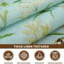 Rectangle Waterproof Tablecloth Linen Textured Table Cloth,Stain and Wrinkle Resistant Washable Fabric Table Cover for Dining, Party, Camping and Outdoor, 60 x 120 Inch, Green Leaves