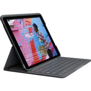 Logitech iPad (7th, 8th and 9th Generation) Keyboard Case | Slim Folio with Integrated Wireless Keyboard (Graphite), 7.3" x 10.1" x 0.9"