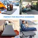 Elegear CumbreX Air & Foam Camping Sleeping Pad, HexaFoam Camping Mattress Pad with Built-in Foot Pump Memory Foam Camp Pad 4-Season R-Value 9.5 Camp Sleeping Mat for Travel/Car/Tent, Light Gray