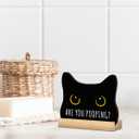 2 x Black Cat Decor Halloween Cat Bathroom Decor Are You Pooping Funny Bathroom Acrylic Decors Sign Cat for Home Bathrooms Cats Lover Gifts For Women Men Halloween Christmas