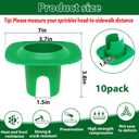 10 Pcs Sprinkler Head Protector, Plastic Sprinkler Donut Guards for Lawns, Sprinklers Guards with 2 Grooves for Protects Sprinklers Head and Water Pipe