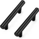 Ravinte 4 Pack 3-15/16 Inch Cabinet Handles Matte Black Stainless Steel Kitchen Drawer Pulls Cabinet Pulls 3-15/16"Length,2-1/2" Hole Center