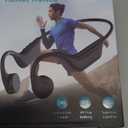 Bone Conduction Headphones Open Ear Bluetooth 6.0,10H Playtime Wireless Headset with Mic,IP65 Sweatproof Sport Earphones for Workout Running Hiking,Beige