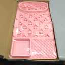 Slow Feeder Bowl for Large Dog, Silicone Lick Mat & Snuffle Mat with Suction Cups - Interactive Puzzle Feeder to Slow Eating & Keep Busy, Reduce Vomiting & Relieve Boredom (21"x 11" Pink)