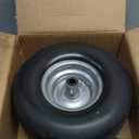 LotFancy 13x6.50-6 Flat Free Lawn Mower Tire and Wheel, 3/4" or 5/8" Bearings, 5.5" Centered Hub, Smooth Tread Tire for Zero Turn Mowers