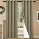 2 Panels 100% Blackout Curtains, Lightweight Thermal Insulated Grommet Drapes for Bedroom Living Room, Light Blocking Window Treatment, Pack of 2, 54x95 Inches, Taupe