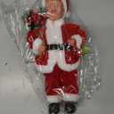 Father Santa Donald Christmas Figurine 45cm (Red)  Funny Holiday Character Ornament  Novelty Christmas Decoration for Home, Party & Garden