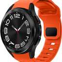 KYTUWY Bands Compatible for Galaxy Watch 5 & Watch 6, 45mm, Rugged Silicone Sport Strap