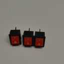 KCD2-201N 2 Position Rocker Toggle Switch ON/Off AC 250V/16A for Boat with Red LED Indicate Light DPST 4 Pins (3/Pack)