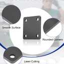 Rocaris 8 Pcs 5 X 5 X 1/4 Inch A36 Steel Plate Hot Rolled, Steel Base with 4 Holes Metal Square for Construction Boards, Structure Support, Weldable Square and Industrial