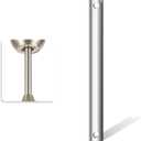 24 Inch Ceiling Fan Downrod with Extension Cord, 2-Foot Brushed Nickel Ceiling Fan Extension Rod, 1-Inch OD, ceiling fan downrods for Various Fans (Nickel, Not Threaded)