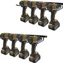 2 Pack Drill Holder, Power Tool Organizer Wall Mount, 80lb Heavy Duty Bearing Capacity Garage Storage, 4 Cordless Metal Shelf, Utility Storage Rack for Dewalt Cordless Tools Father Day Gifts