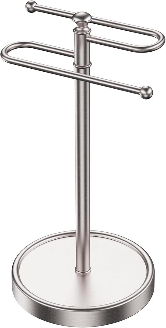 Hand Towel Holder, 304 Stainless Steel Heavy Duty S Shape Hand Towel Stand Free Standing Towel Bar for Bathroom Kitchen Countertop