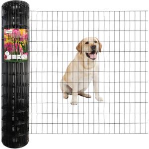 Black PVC Coated Welded Wire Fence 48" x 50' Roll, 2"x4" Mesh, 14 Gauge