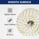 Arborist Tree Rope, 3/4inch by 150FT, 24 Strand Bull Rope up to 44KN Tensile Strength, White, Yellow, Black