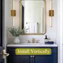 24 Inch Brass Gold LED Bar Bathroom Vanity Light,360 Rotatable Vanity Light Fixtures with Pull Chain Over Mirror,4000K Modern Bathroom Sconces Wall Lighting Picture Light