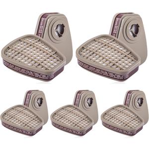 6001 Filter Cartridges for Respirator, Paint, Chemical Gas and Pollen, Organic Vapor Cartridge, Replacement Respirator Filters for 6200, 6502, 7502, 6800, 4008, FF402 Respirator(5 Pair)