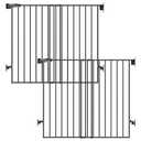 Babelio Baby Gate for Stairs, Kitchen & Doorways, No Bottom Bar| Easy Install| One-Handed Operation| Auto-Close| Hardware Mount Safety Dog Gate (Black - B17, 34" H, 26-43" W-Standard 2 Pcs)