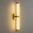23.6" Modern Wall Sconce, 5CCT Dimmable LED Bathroom Vanity Light, Brushed Gold Wall Light with Resin Shade, 20W Hardwired Vanity Lighting for Bedroom, Living Room, Hallway
