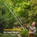 TaskStar 20V Pole Hedge Trimmer Cordless with Handle & Shoulder Strap 8.5ft