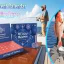 Fishing Advent Calendar 2025-24 Days of Christmas Countdown Calendar with Fishing Lures Set for Fisher Adult Men Teen Boys, for Dad Men