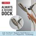 Delta Faucet 6-Spray SureDock Magnetic Shower Head with Handheld Spray, Gold Shower Head with Hose, Showerheads & Handheld Showers, Handheld Shower Heads, Hand Shower, Champagne Bronze 75613-CZ