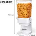 Cereal Dispenser Countertop 2pcs,5.5L Cereal Containers Storage Dispenser for Pantry,Dry Food Storage Rice Containers,Candy Dispenser,Snack Organizer Machine for Grains, Nuts,Oatmeal, Pet Food White