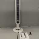 Lasko Oscillating Tower Fan with Remote Control, 3 Quiet Speeds, Timer for Bedroom, Kitchen, Office Use, White, 36" 2510