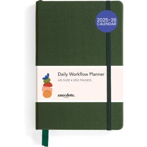 Anecdote 2025 Planner: A Monthly, Weekly & Daily Planner 2025 for Planning Your Success - A5 Size Hardcover Start Anytime and Achieve your Goals - Evergreen (A5 (5.8'' x 8.3''))