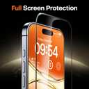 TOCOL for iPhone 17 Screen Protector 6.3 inch 9H Hardness Military Grade Shatterproof HD Tempered Glass for Full Coverage Protection 2 Pack