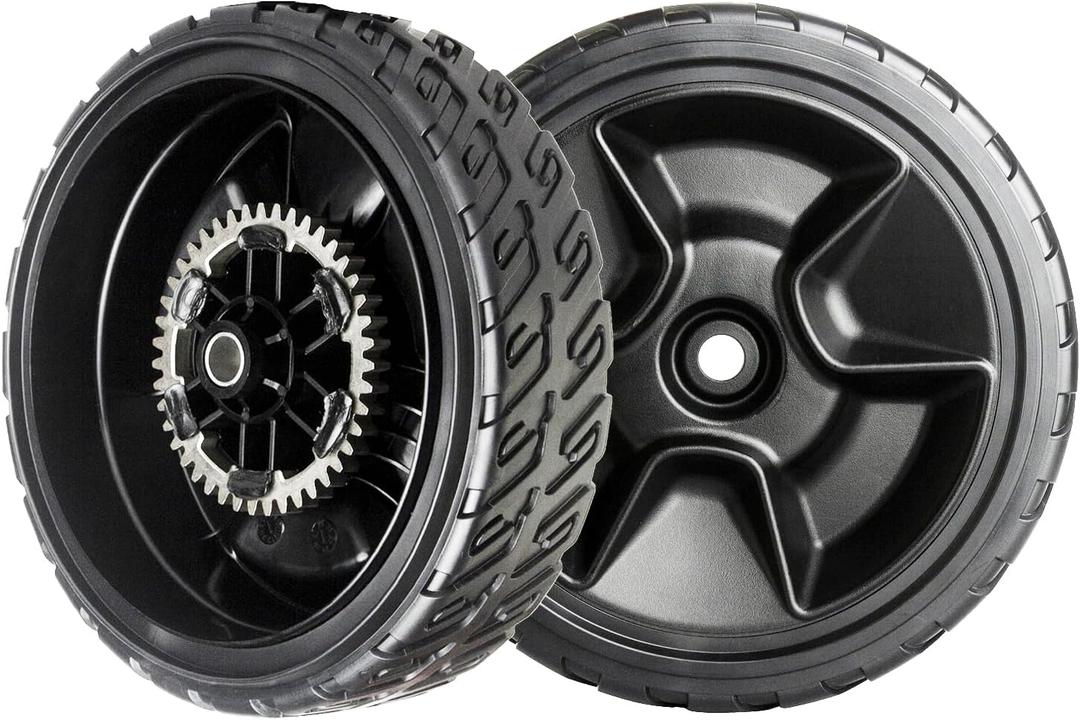 Set of 2 Lawn Mower Rear Drive Wheels Compatible with Honda HRN216 Walk Behind Lawn Mower - Replaces 42710-VR8-N00ZA - 8 Inch