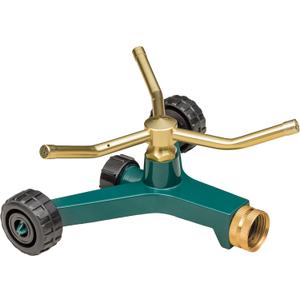 Orbit 58257N Lawn and Garden 3-Arm Metal Sprinkler with Wheel Base