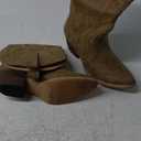 HISEA Rollda Cowboy Boots for Women, Cowgirl Boots, Comfortable Western Boots with Pointed Toe Stitched Embroidery for Country Concert Dancing Wedding Traveling Daily Outfits (8.5, Tan)