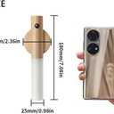 LANDGOO Wooden Motion Sensor Night Lights Magnet Body Sensor Hallway Night Lights Rechargeable Led Light Portable Stairway,Wall Sconce Battery Powered Cabinet Lights (Small, White Ash Wood)