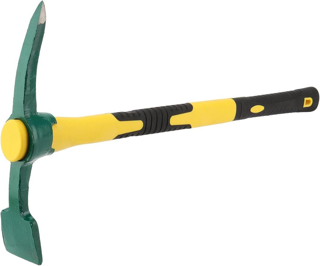 24 Inch Pick Mattock Hoe, Forged Weeding Mattock Pick Axe with Fiberglass Handle, Heavy Duty Garden Mattock Tool Adze Hoe for Gardening, Camping, Prospecting 24 Inch Pick Mattock Hoe, Forged Weeding Mattock Pick Axe with Fiberglass Handle, Heavy Duty Garden Mattock Tool Adze Hoe for Gardening, Camping, Prospecting
