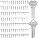WAH LIN PARTS Blank Key Blanks, Pack of 100 Uncut Blank Keys, Copper Structures Blank Keys(SC4), Nickel, Brass, WL-SC4