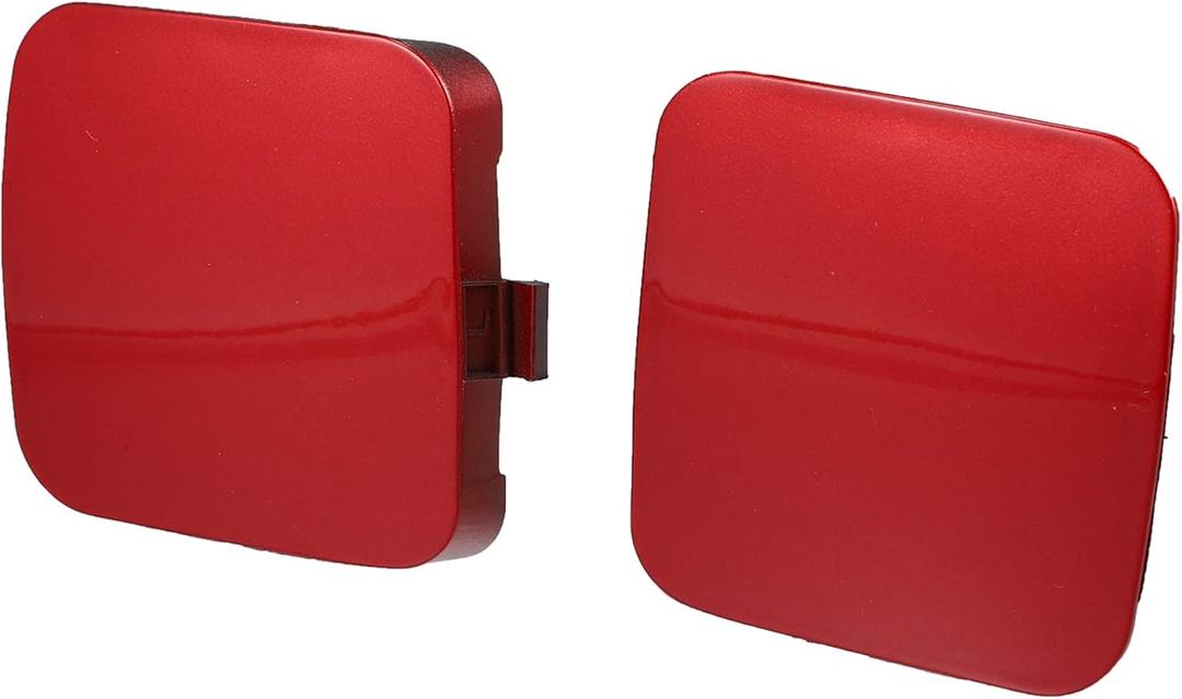 X AUTOHAUX 2Pcs Red Front Left Right Bumper Tow Hook Cover Cap for Toyota RAV4 2009-2012 Tow Hook Eye Lid Cap Replace 53285-0R020 53286-0R020