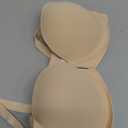 Strapless Bra Push Up Non Slip Deep V Plunge Underwire Bras for Women Super Padded Add 2 Cups (34D)