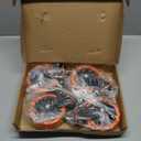 Caster Wheels Heavy Duty 5 Inch Stem Caster 2400Lbs, Threaded Stem Casters 1/2"-13 x 1(Stem Diameter 1/2", Stem Length 1"), Safety Locking Caster Set of 4, Industrial Castor Wheels for Cart,Furniture