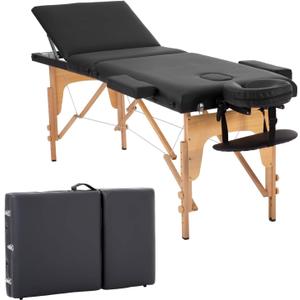 BestMassage Massage Bed Portable Massage Table 3 Folding Lash Bed Height Adjustable 24 Inch Wide Spa Table with Non-Woven Bag for Spa Footmassage Facial CareSpa Tattoo