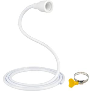9.8FT Faucet Hose Adapter for Sink, PVC Sink Hose Attachment for Faucet, Extra Long Hose and Faucet Connector with Hose Clamp, Water Transfer Accessory for Indoor & Outdoor Garden Bucket Cleaning