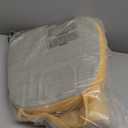 AAAAAcessories D-Shaped Chair Cushions, 2" Thick Dining Chair Pads with Ties and Removable, Machine-Washable Cover, 17" x 16", Set of 4, Golden Yellow