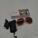 livho Trendy Polarized Aviator Sunglasses Women Men, Retro Sun Glasses for Women Men 2025, Oversized UV Protection Shades (Pink/Light Brown)