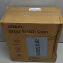 Cesun Small Bathroom Trash Can with Lid Soft Close, Step Pedal, 6 Liter / 1.6 Gallon Stainless Steel Garbage Can with Removable Inner Bucket, Anti-Fingerprint Finish (Matt Black)